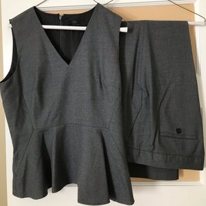 J Crew Super 120’s Grey Wool Suit (Top & Pants)